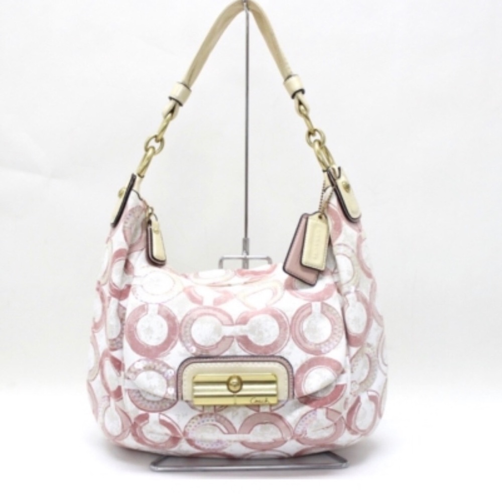 COACH Christie Sequin OpArt Semi Shoulder Bag